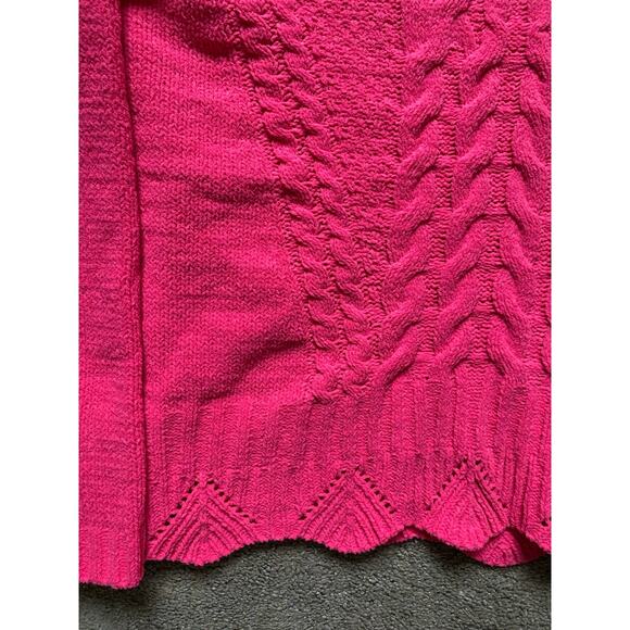 Absolutely Famous Hot Pink Turtleneck Pullover Chunky Sweater- Size XL - Picture 6 of 8